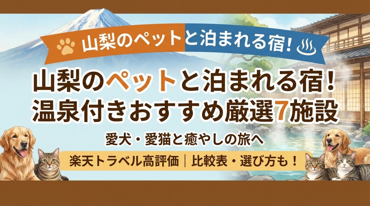 山梨のペットと泊まれる宿!温泉付きおすすめ厳選7施設