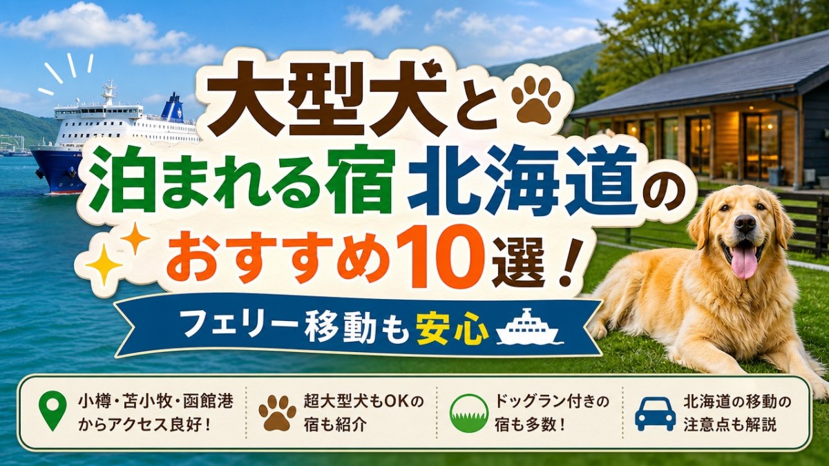 大型犬と泊まれる宿北海道のおすすめ10選!フェリー移動も安心