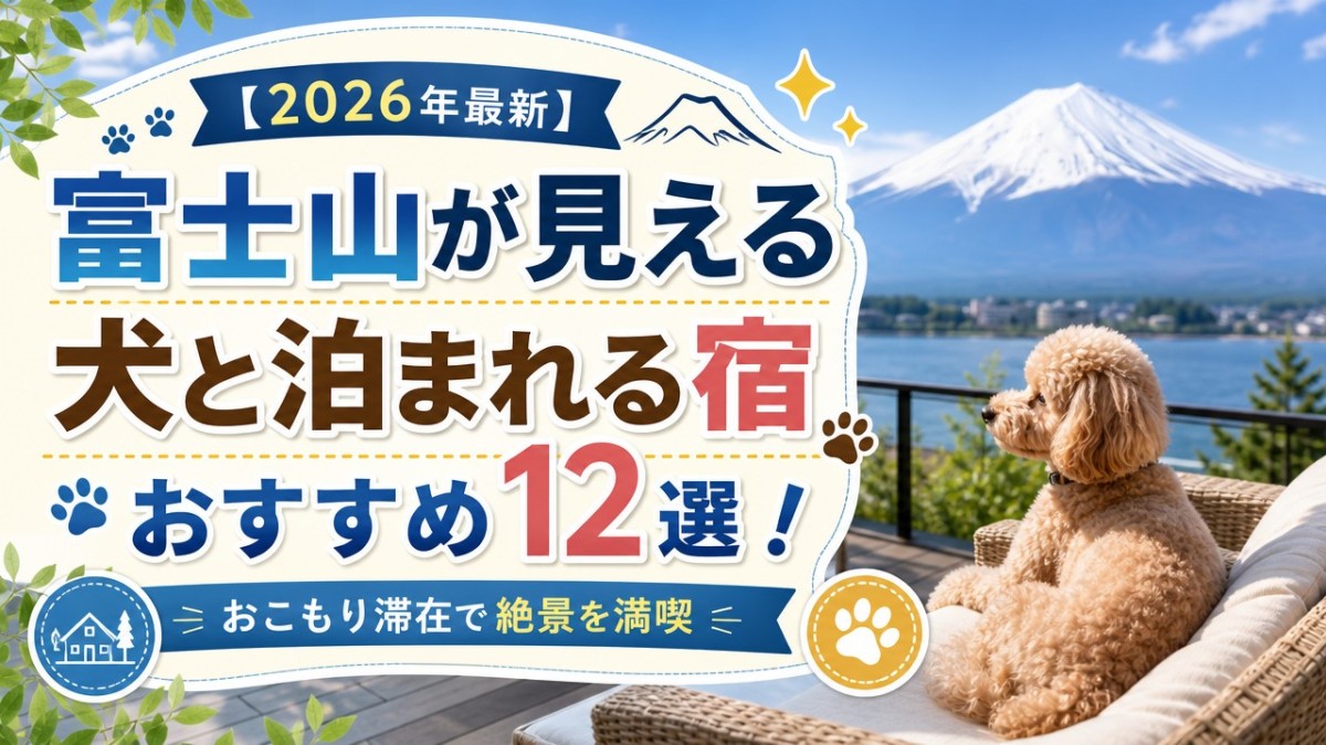 【2026年最新】富士山が見える犬と泊まれる宿おすすめ12選!おこもり滞在で絶景を満喫