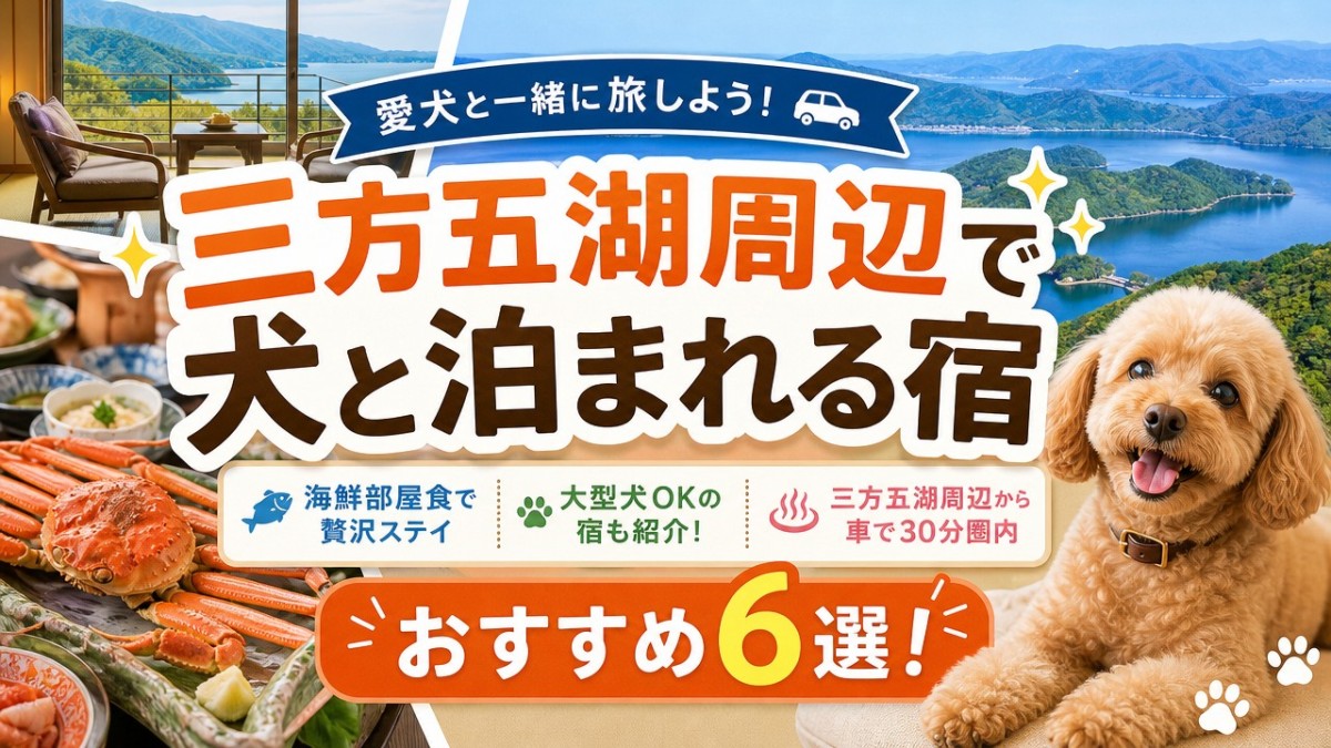 三方五湖周辺で犬と泊まれる宿おすすめ6選!海鮮部屋食や大型犬OKも