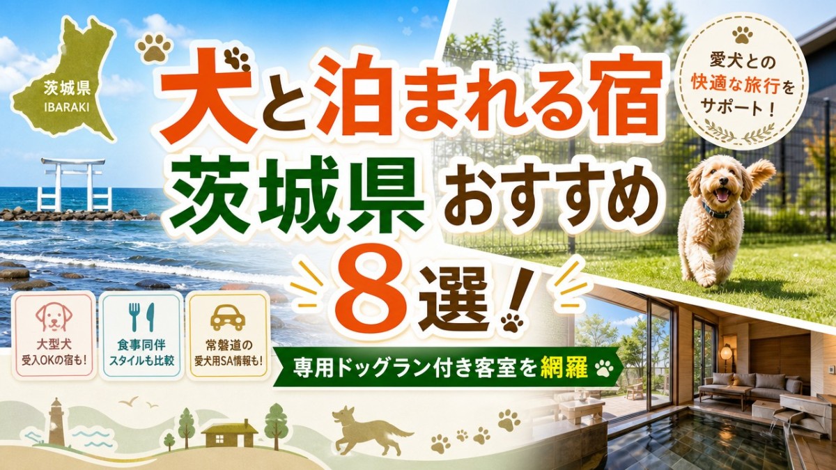 犬と泊まれる宿茨城県おすすめ8選!専用ドッグラン付き客室を網羅